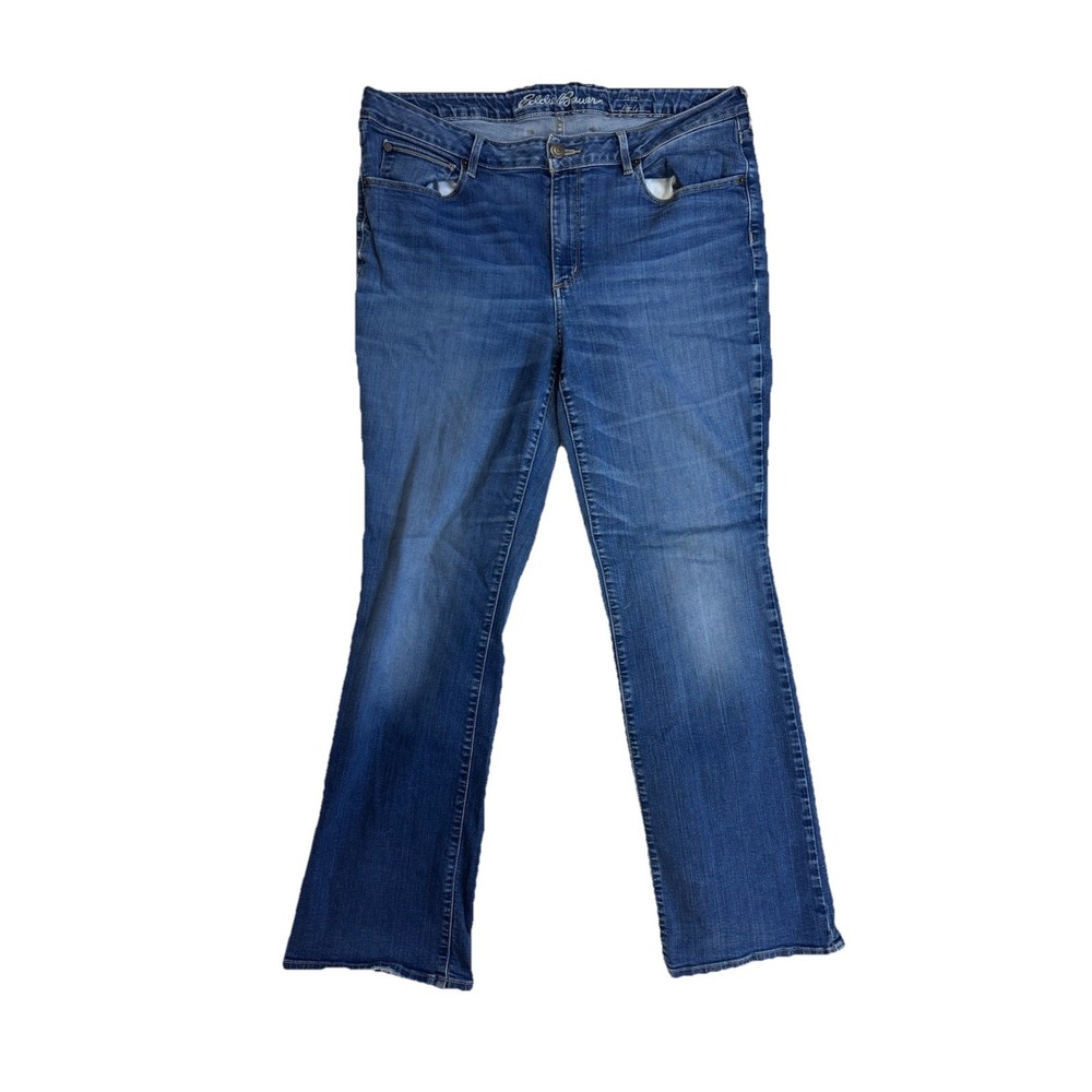 Eddie Bauer Women's Size 16 Curvy Bootcut Jeans Blue